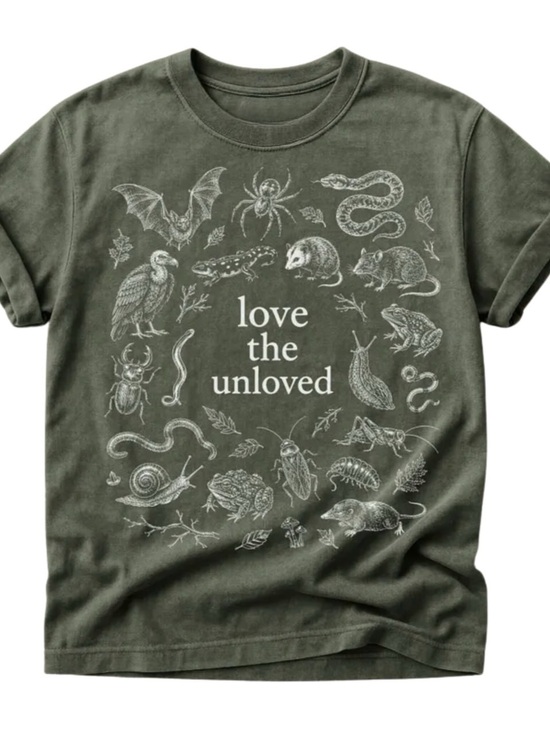 Gildan Tops - Love The Unloved Wildlife Tee, Entomology Bug Lover Shirt